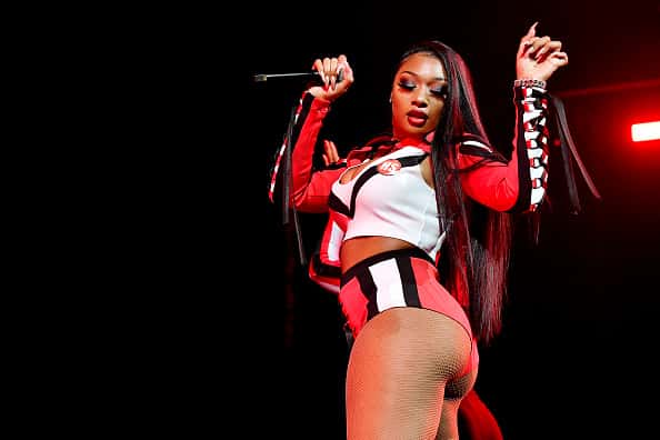 Megan Thee Stallion performs onstage during the EA Sports Bowl at Bud Light Super Bowl Music Fest on January 30