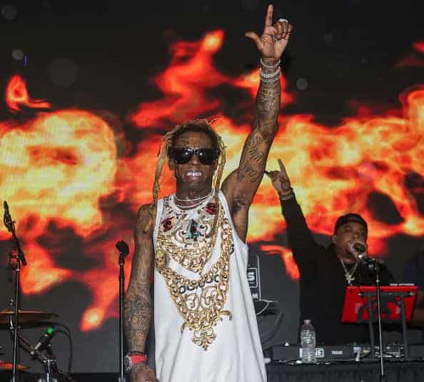 Lil Wayne performs during Tidal Live at Delano Hotel on January 31