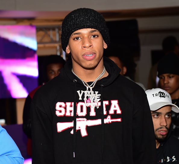 Rapper NLE Choppa attends The Big Game Weekend party at Allure on The Water Miami on January 31