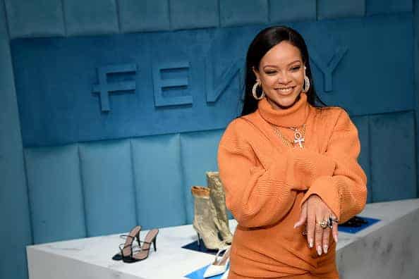 Robyn Rihanna Fenty and Linda Fargo celebrate the launch of FENTY at Bergdorf Goodman at Bergdorf Goodman on February 07