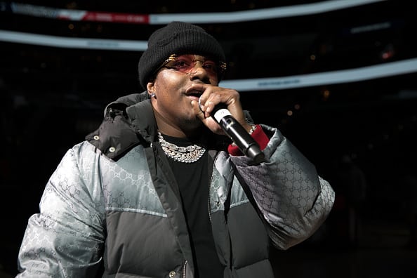 Rapper Mase performs during the Washington Wizard's R&B/Rap Night Concert Series at Capital One Arena on February 07