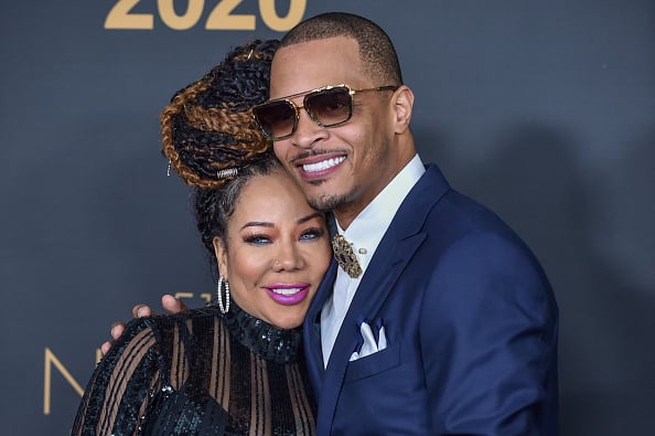 Tameka "Tiny" Cottle and T.I. attend the 51st NAACP Image Awards at the Pasadena Civic Auditorium on February 22