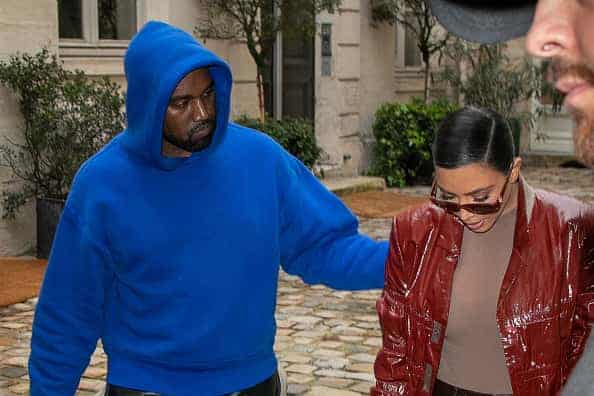 Kim Kardashian West and Kanye West are seen on March 02