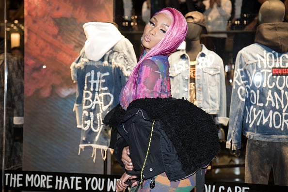 Nicki Minaj at the Diesel Store. In the picture: Nicki Minaj. Nicki Minaj presented at the Store Diesel his special "Diesel Haute Couture" capsule collection created in collaboration with the famous Italian brand Diesel. Milan