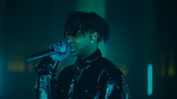 THE TONIGHT SHOW STARRING JIMMY FALLON -- Episode 1353A -- Pictured in this screengrab: Musical guest 21 Savage X Metro Boomin performs on November 12