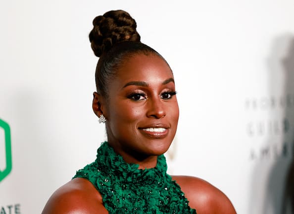 US actress Issa Rae arrives for the 33rd Annual Producers Guild Awards at the Fairmont Century Plaza in Los Angeles on March 19