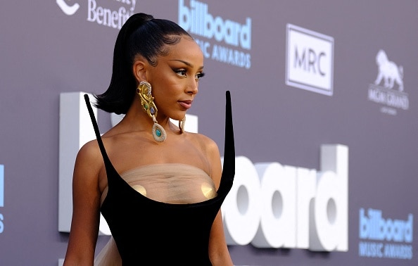 US rapper Doja Cat attends the 2022 Billboard Music Awards at the MGM Grand Garden Arena in Las Vegas