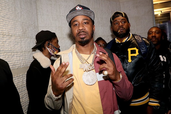 Benny the Butcher attends the Dave East Pop Up at PTA Club on November 09