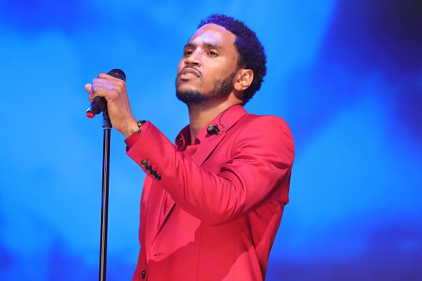 Music artist Trey Songz performs during his virtual Special Valentine's Day Concert on February 7