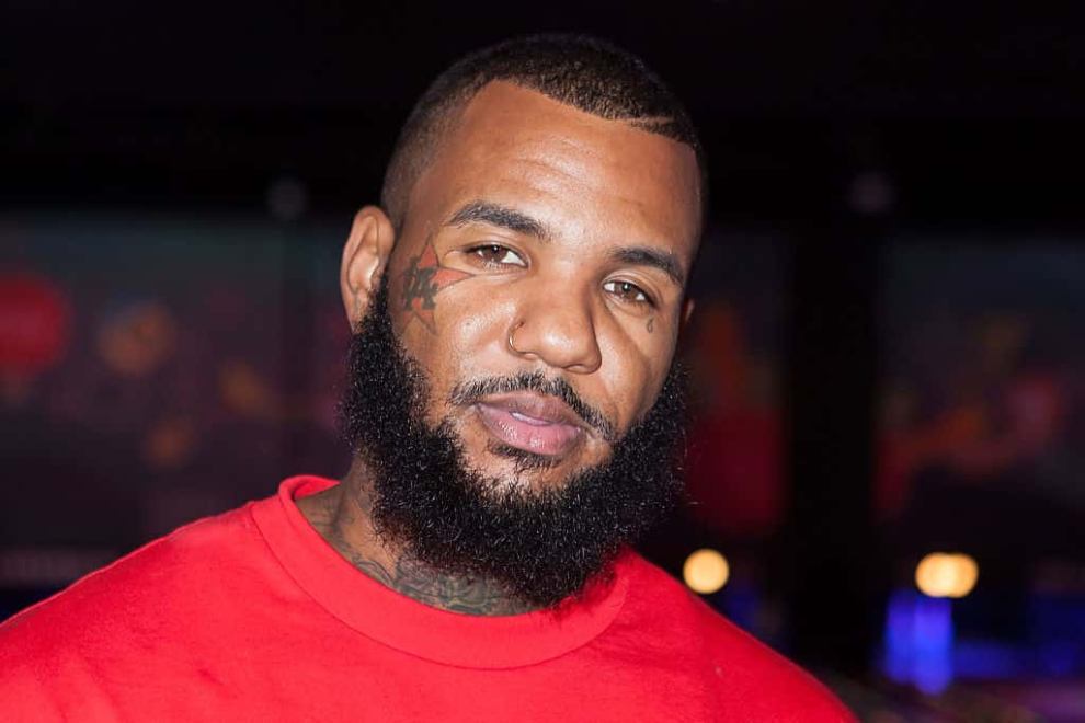 The Game wearing a red shirt