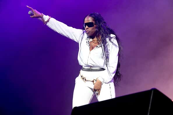 Foxy Brown performs during the Def Jam Recordings 30th Anniversary Concert at Barclays Center of Brooklyn on October 16