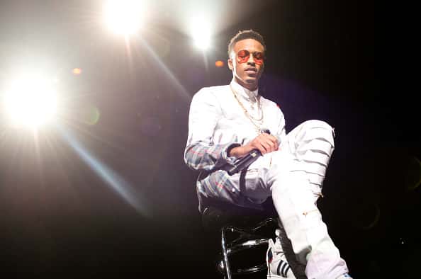 Singer August Alsina performs onstage during Usher's 'The UR Experience' tour at Madison Square Garden on November 7