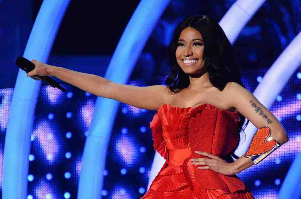 Host Nicki Minaj on stage during the MTV EMA's 2014 at The Hydro on November 9