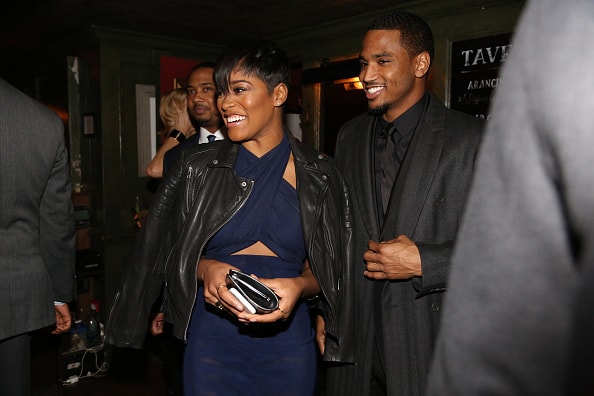 Keke Palmer and Trey Songz attend Trey Songz 30th Birthday Celebration at The Lion on December 1