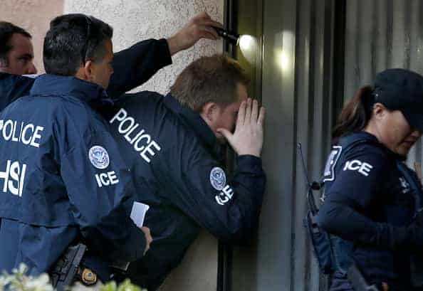 Immigration and Customs Enforcement (ICE) agents from the Department of Homeland Security.