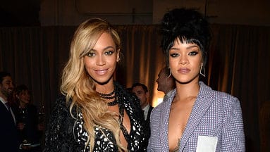 Beyonce and Rihanna attend the Tidal launch event #TIDALforALL at Skylight at Moynihan Station on March 30
