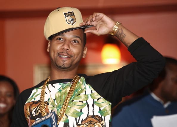 Juelz Santana attends the #GetCoveredTour press conference at Sylvia's on March 28