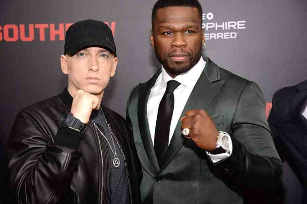 50 cent x Eminem attend the "Southpaw" New York premiere