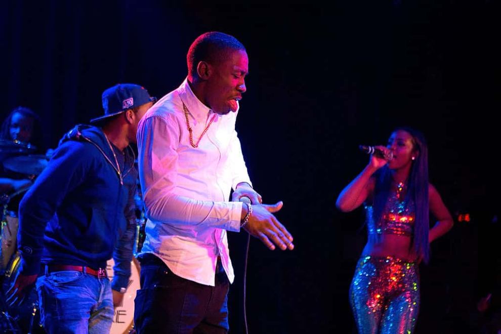 2Milly performing on stage