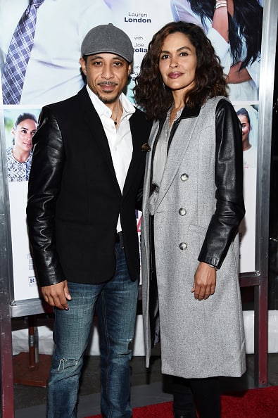 Actor Dale Godboldo (L) and actress Ion Overman arrive at the premiere of Lionsgate's "The Perfect Match" at ArcLight Hollywood on March 7