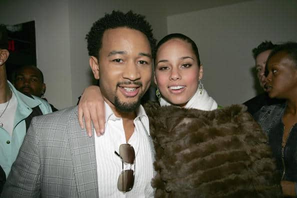 NEW YORK- APRIL 21: Musicians John Legend and Alicia Keys attend the wrap party for Keys' "Diary Tour" at Blvd April 21