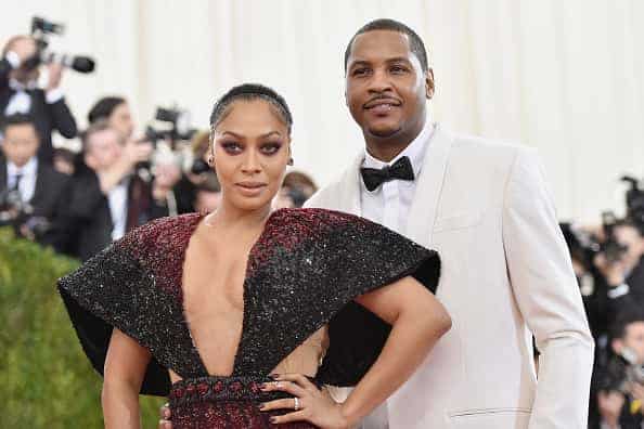  La La Anthony (L) and Carmelo Anthony attend the "Manus x Machina: Fashion In An Age Of Technology" Costume Institute Gala at M