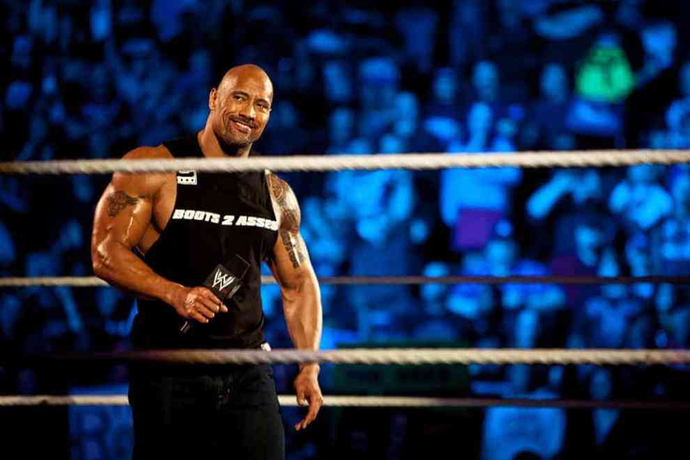Dwayne The Rock Johnson in the wrestling ring