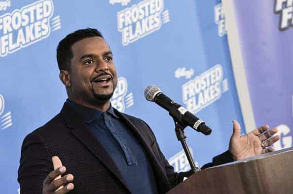 Alfonso Robeiro speaking at Kellogg's Frosted Flakes event