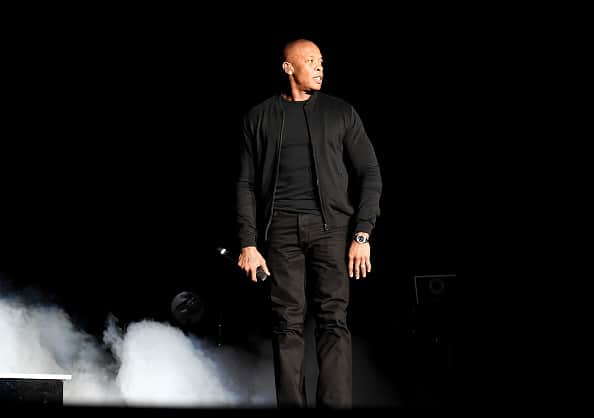 Dr. Dre performs onstage during the Bad Boy Family Reunion Tour at The Forum on October 4