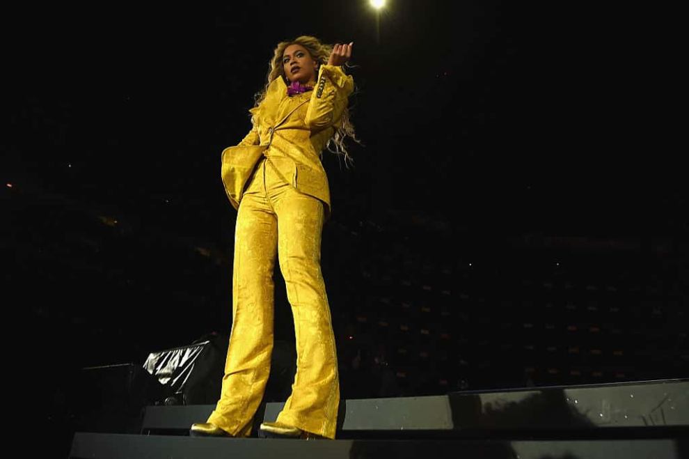 Beyonce performing at cochella