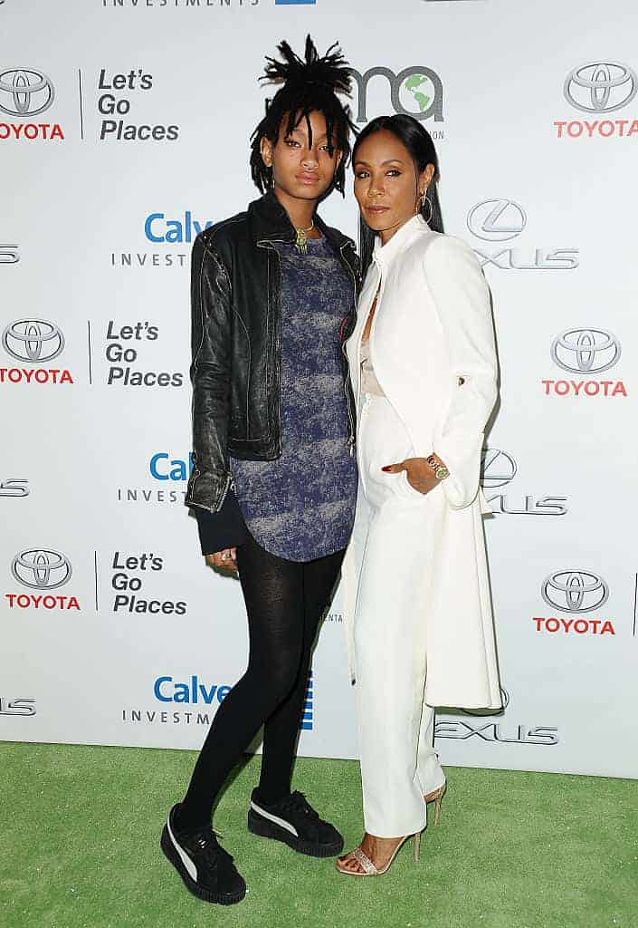 Jada and Willow wearing black and white