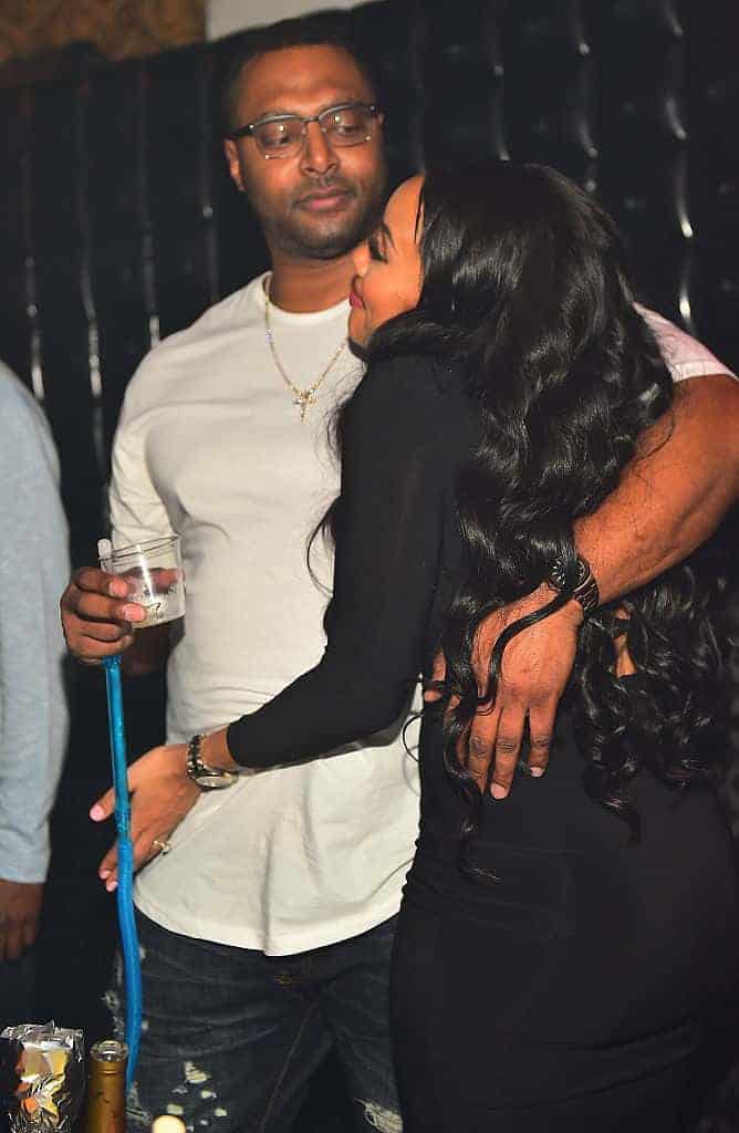 Sutton Tennyson and Angela Simmons attend a Party at Medusa Lounge on December 19