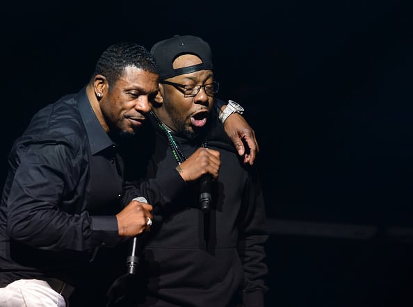 Keith Sweat and Bobby Brown preform during Valentine's Music Festival at James L. Knight Center on February 10