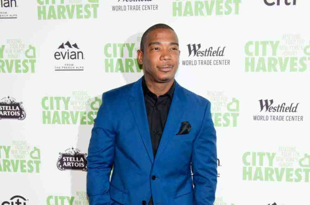 Ja Rule wearing black and blue suit