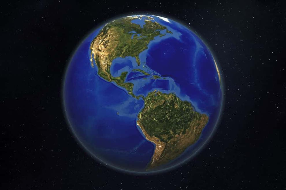 The Globe as seen from space
