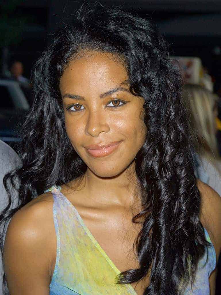 Aaliyah smiling at the camera
