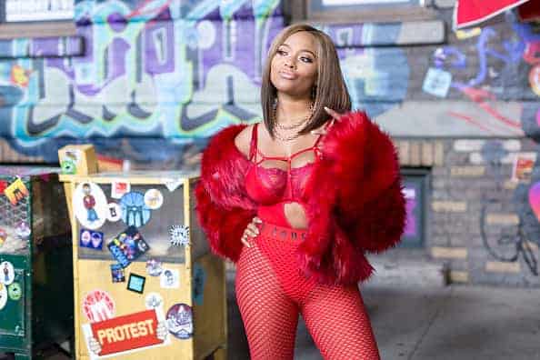 Teairra Mari arrives for VH1's Hip Hop Honors: The 90's Game Changers at Paramount Studios on September 17
