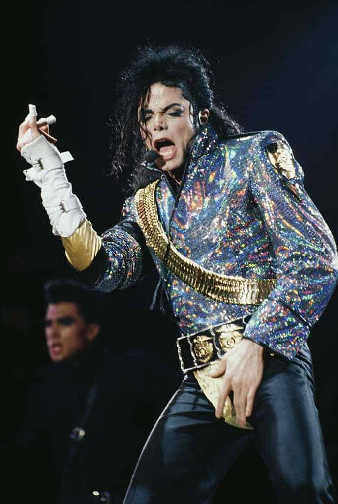 Michael Jackson on stage performing
