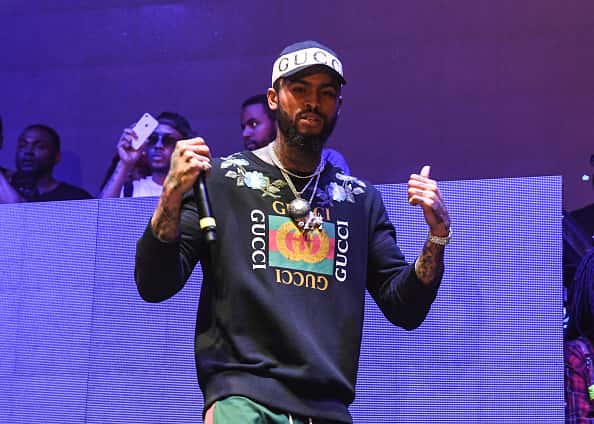 Rapper Dave East performs onstage in concert during 2017 A3C Festival at Georgia Freight Depot on October 8