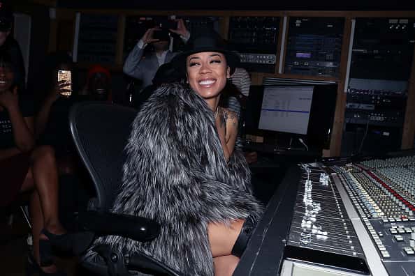  Keyshia Cole attends her "11:11 Reset" Listening Party at Premiere Recording Studio on October 18