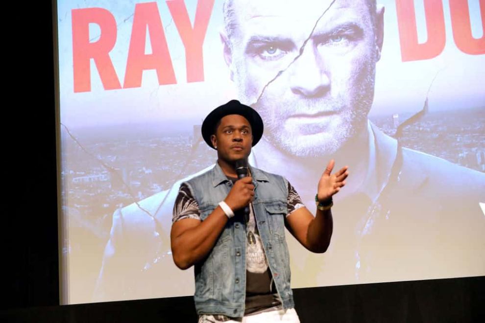 Actor Pooch Hall speaks during the Vulture + Showtime's celebration for the season finale of 'Ray Donovan' held at The London We