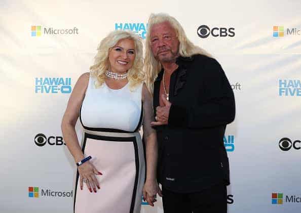 Beth Chapman (l) and Duane Chapman attend the Sunset on the Beach event celebrating season 8 of "Hawaii Five-0."