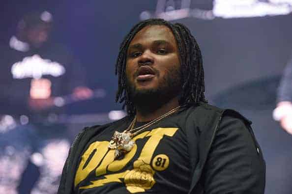 Recording Artist Tee Grizzley performs on stage at The Big Show at Little Caesars Arena on December 28