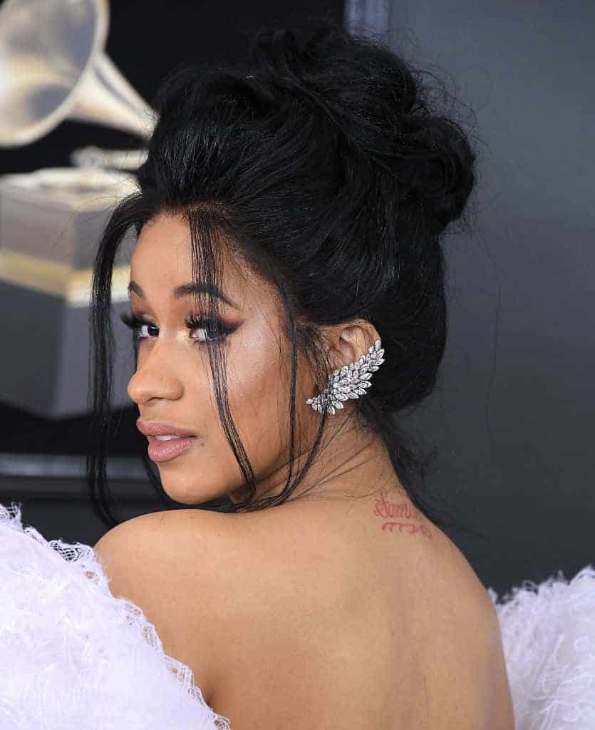 Cardi B arrives at the 60th Annual GRAMMY Awards at Madison Square Garden on January 28