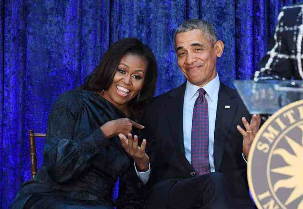 Michelle and President Barak Obama