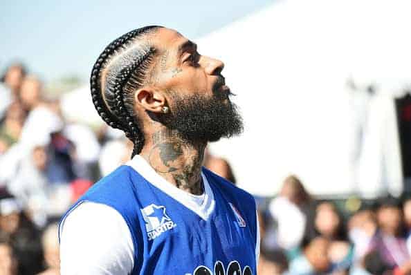 Rapper Nipsey Hussle attends the first annual YG and Friends Daytime Boogie Basketball Tournament at The Shrine Auditorium on Fe