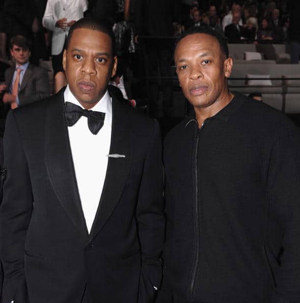 NEW YORK - NOVEMBER 19: Jay-Z and Dr. Dre attend the 2009 Victoria's Secret fashion show>> at The Armory on November 19