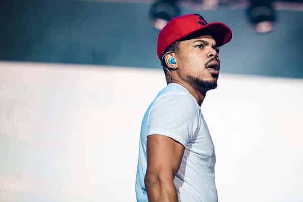Chance the Rapper performs live on stage during the first day of Lollapalooza Brazil at Interlagos Racetrack on March 23