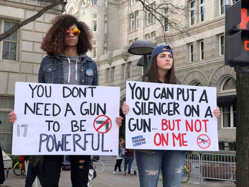 Gun control protesters
