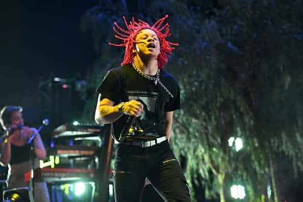 Rapper Trippie Redd perform as a special guest on the Coachella stage during week 1